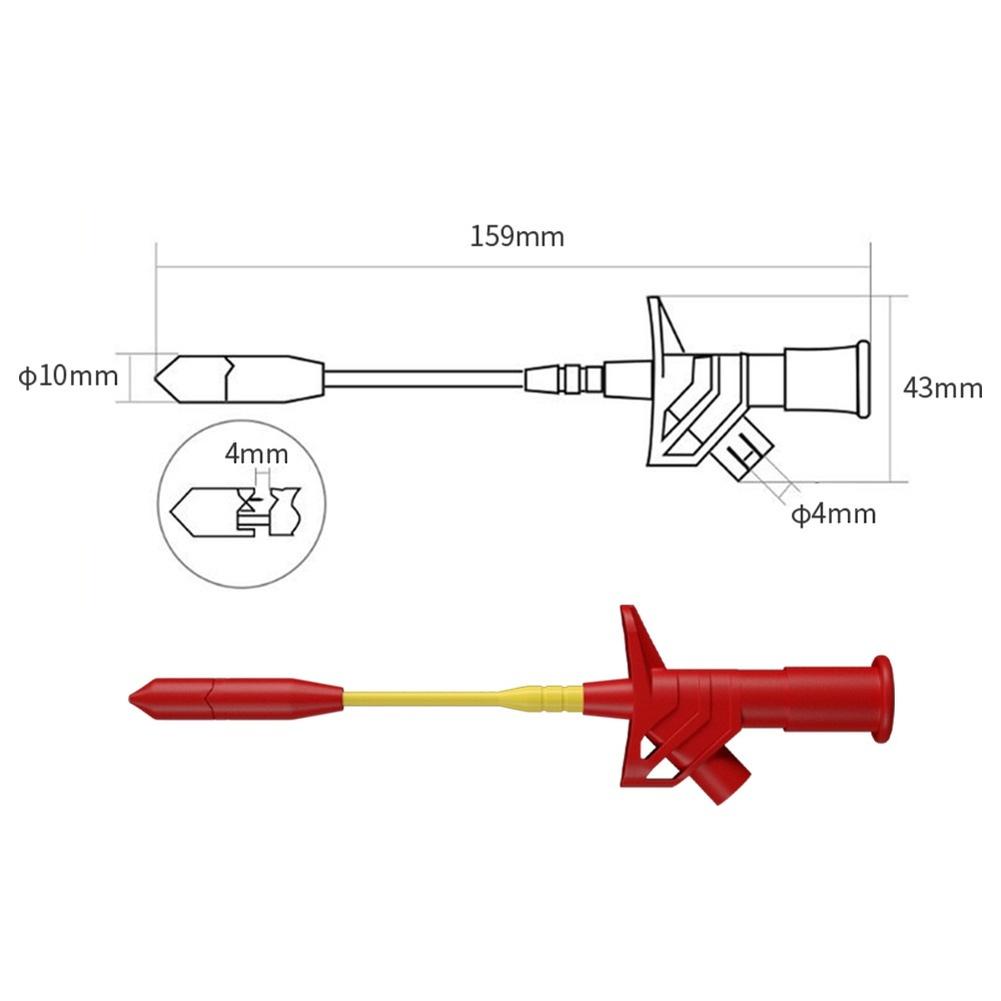 1set Meter Test Kit Connector Multimeter Test Leads Wire Puncturer Crocodile Clips For Electrical Measurements Testing