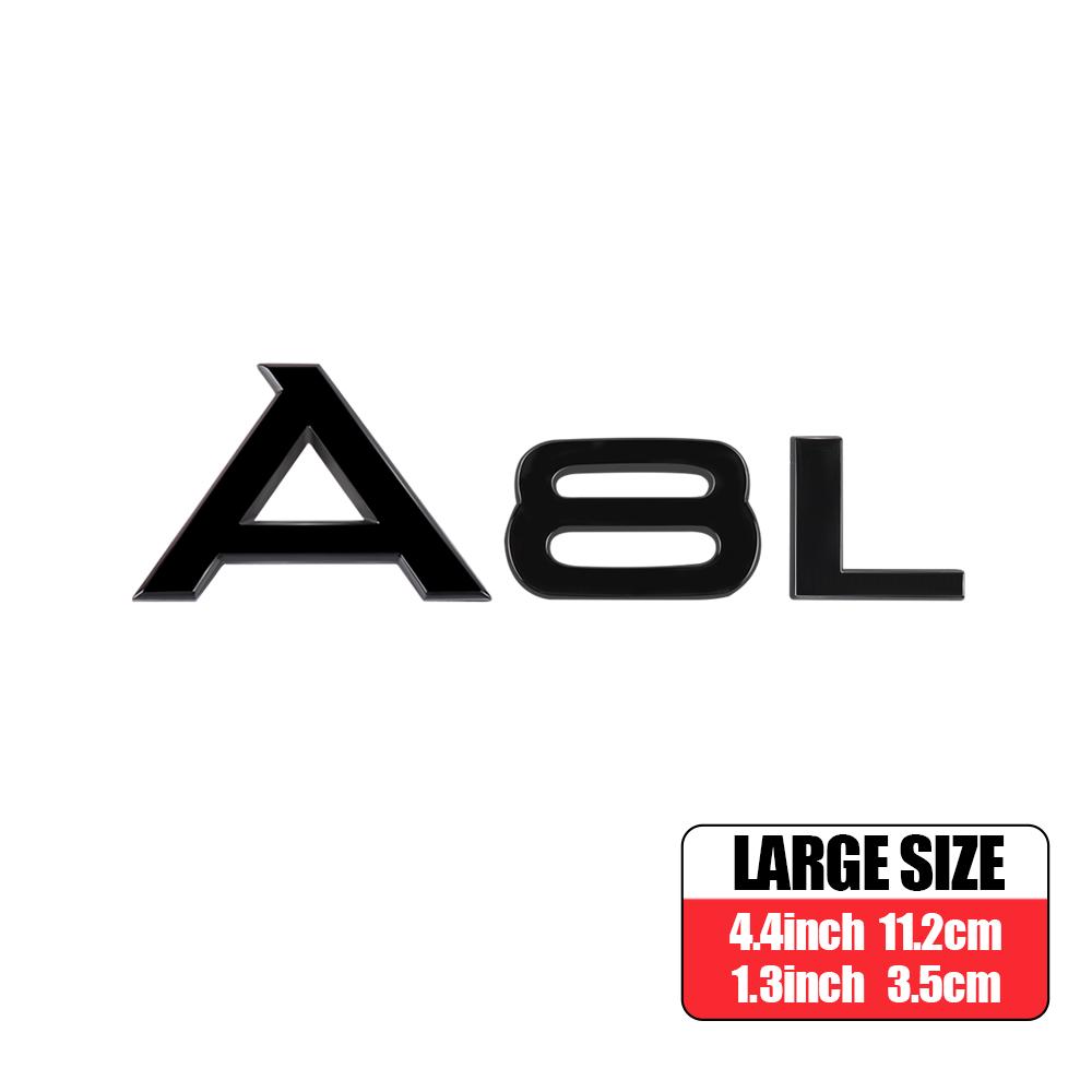 Q8 Car Body Rear Trunk Emblem Sticker Letters Auto Tail Badge Decal For A8 Q3 Q5 Q7 A4L A6L A8L  A4 B8 B6 B7 B9 8P 8V QUATTRO RS3