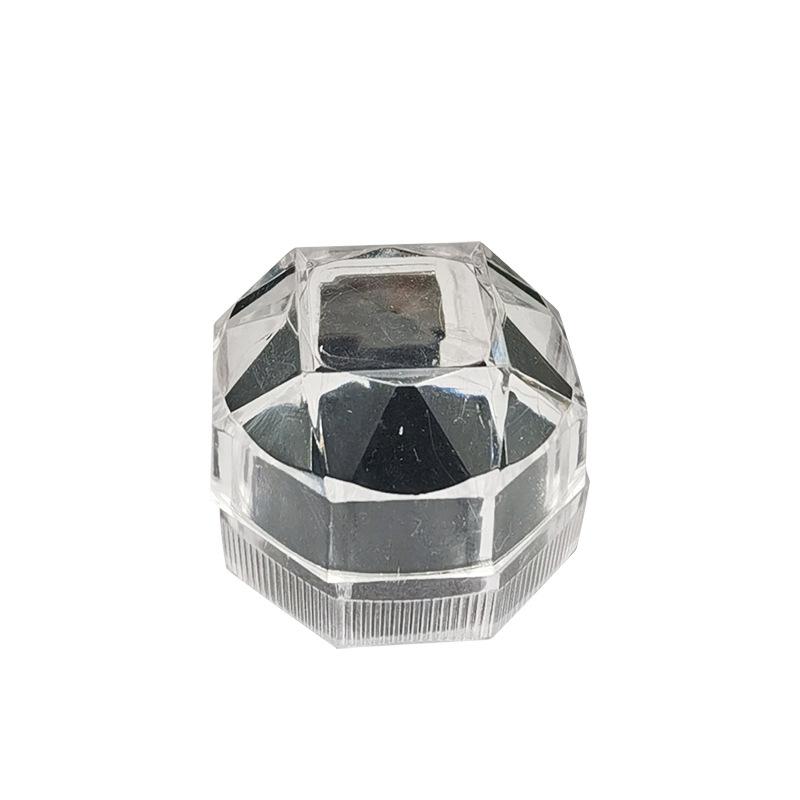 Flip transparent crystal box, small star anise ring stud earrings, acrylic jewelry storage box.