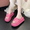 Thick Bottom Moccasin Slippers Women's Outer Cross Soft Bottom Beach Shoes Casual Sandals Slippers