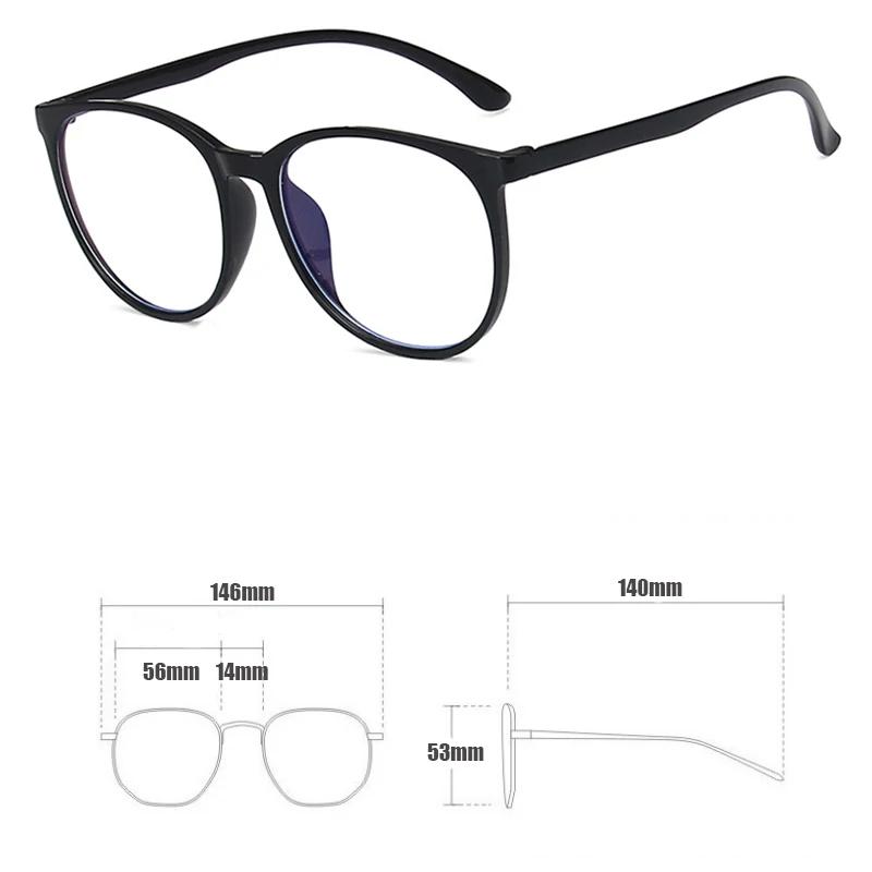 Y2K Eyeglasses Vintage Transparent Computer Glasses Frame Women Men Anti Blue Light Eyewear Blocking Glasses Optical Spectacle