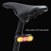 Bicycle Tail Light Waterproof Remote Control Turn Signal Light Type-C Rechargeable MTB Road Mountain Bike Rear Night Riding Bike Safety Warning Lamp