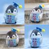 Adorable Penguin Plush Toy Motivational Graduation Gift For Students 8cm Short Plush