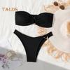 Women Bikini Set Metal Ring High Waist Two Piece Swimsuit Sexy Halter String Cut Out Bathing Suit for Beach Vacation Party