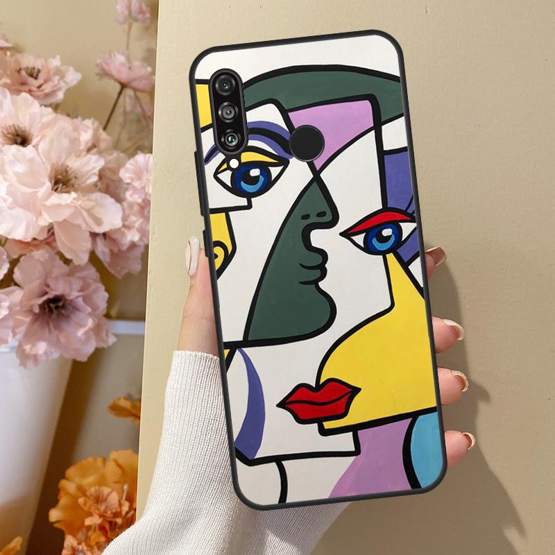 Abstract Portrait Art Painting For Huawei Nova 10 SE 9 3i 7i 8i 11i 12i Y73 Y90 Y70 Y72 Y61 Y91 P60 Pro P40 P30 Lite Case
