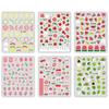 Fruit Pattern 3D Self-Adhesive Nail Stickers: Lemon, Strawberry, Peach Designs