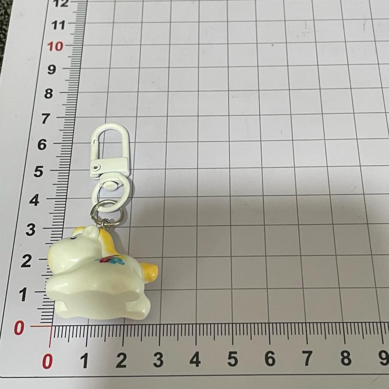 1Pcs Cute Resin Pony Key Ring Cartoon Year Of The Horse Keychain Bag Decor Accessories New Year Pendant Small Gifts