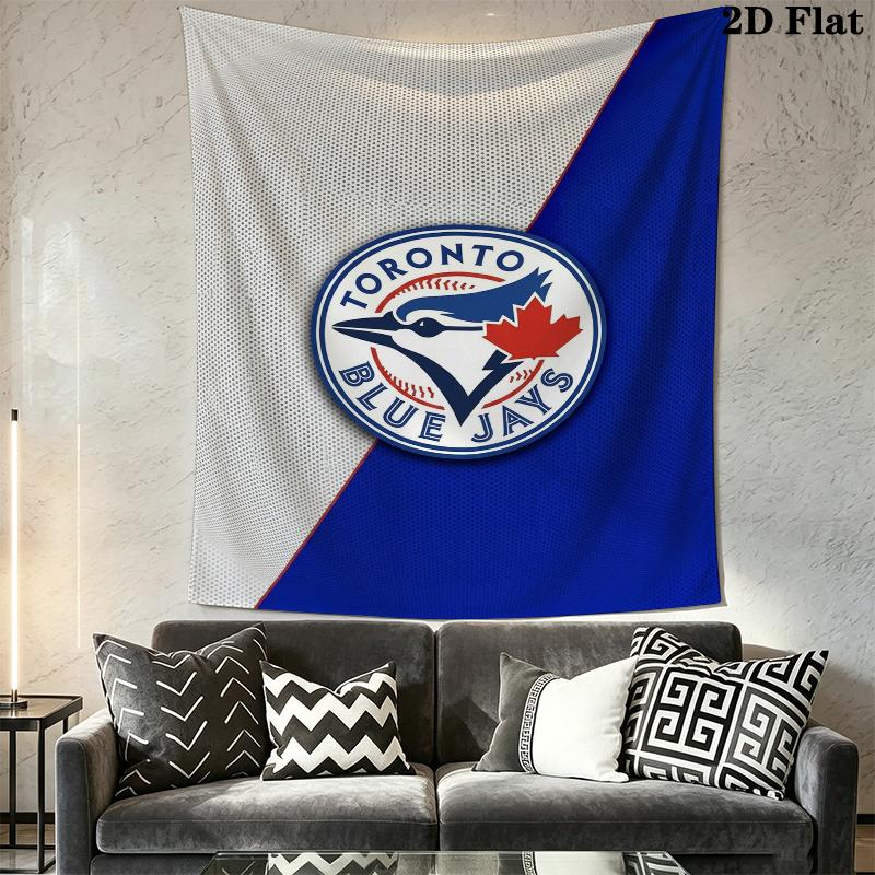 Toronto Blue Jays Wall Tapestry Aesthetic Wall Hanging Printed Fabric Blanket Decorative Tapestries for Bedroom Living Room Home Decor