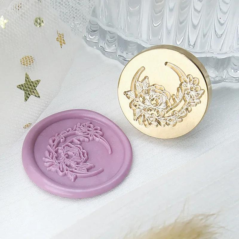 Wax Seal Stamp Moon Stars Vintage Sealing Stamp Head For Cards Craft Envelopes Wedding Wax Lacquer for Seals Scrapbooking