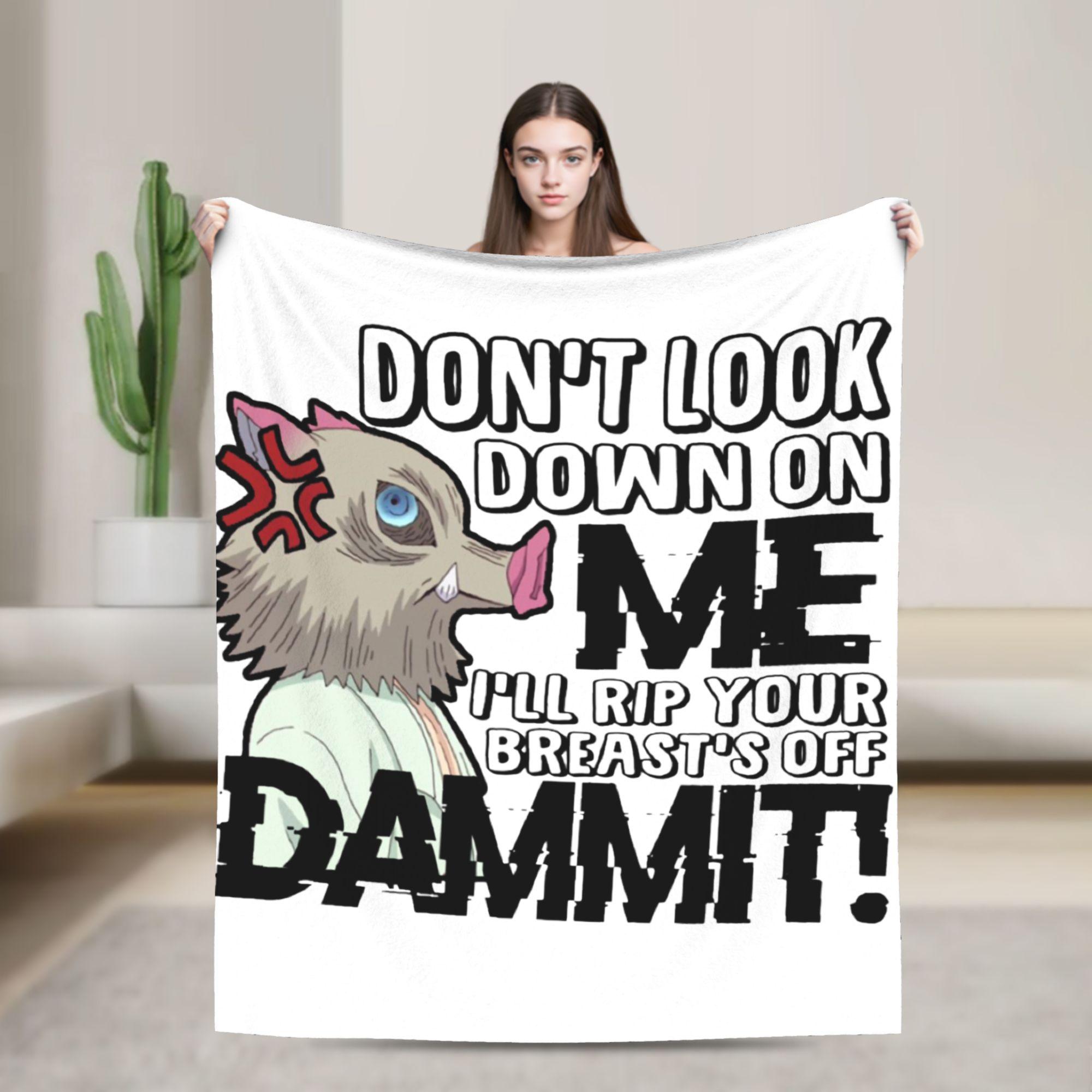 Inosuke Blanket Summer Air Conditioning Kimetsu No Yaiba Anime Multi-function Soft Throw Blanket for Sofa Car Plush Thin Quilt