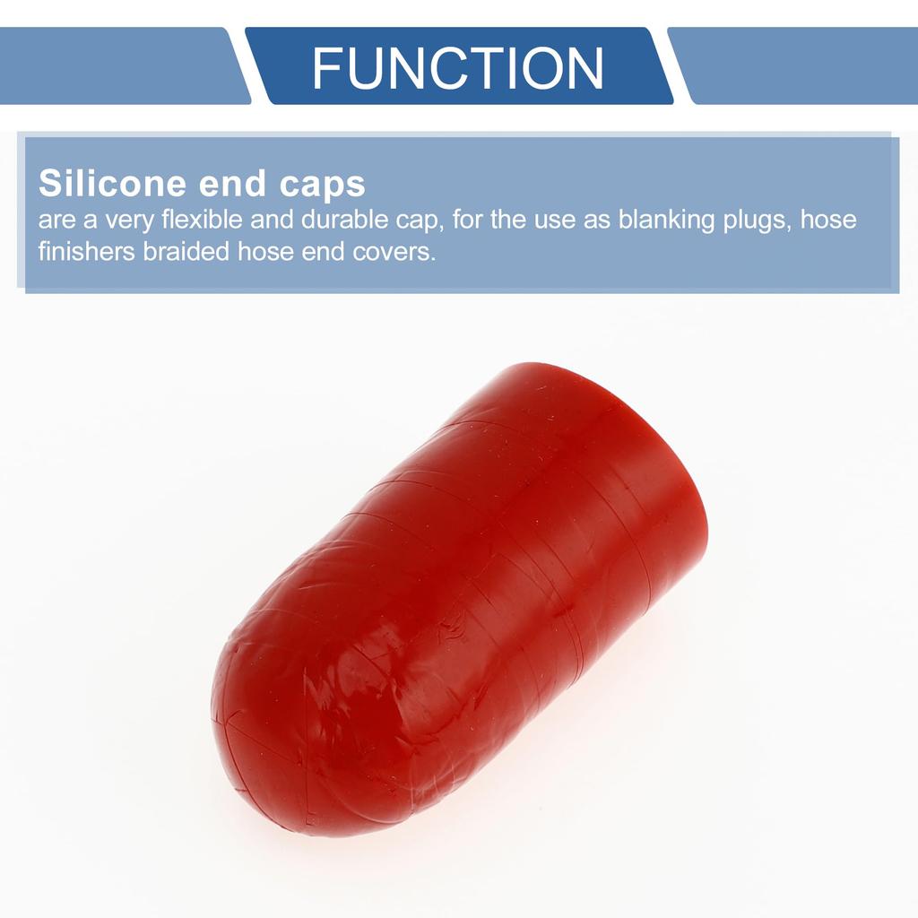 X AUTOHAUX Silicone Cap Silicone Plug Plumbing Processing Mecla Cap Plumbing End Cap Red