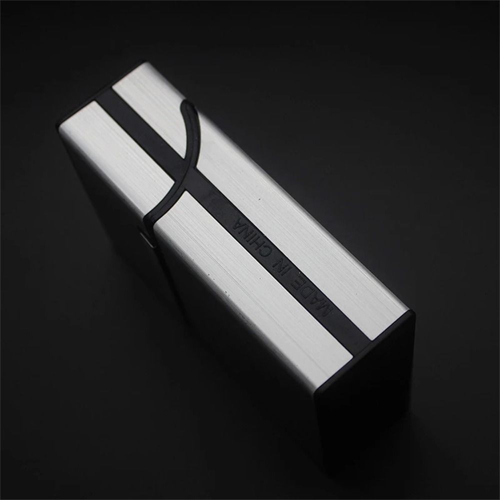 Magnetic Button Name Card Holder Aluminum Zinc Zinc Alloy ID Card Case Fashion Business Card Box  Men Gift