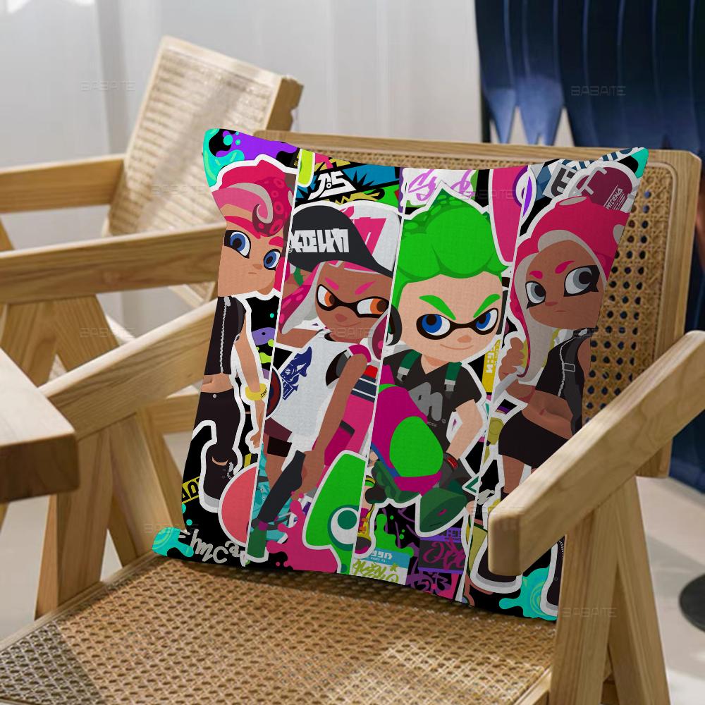 Splatoon Pillow Gift Home Office Decoration Bedroom Sofa Car Cushion Cover Case 45x45