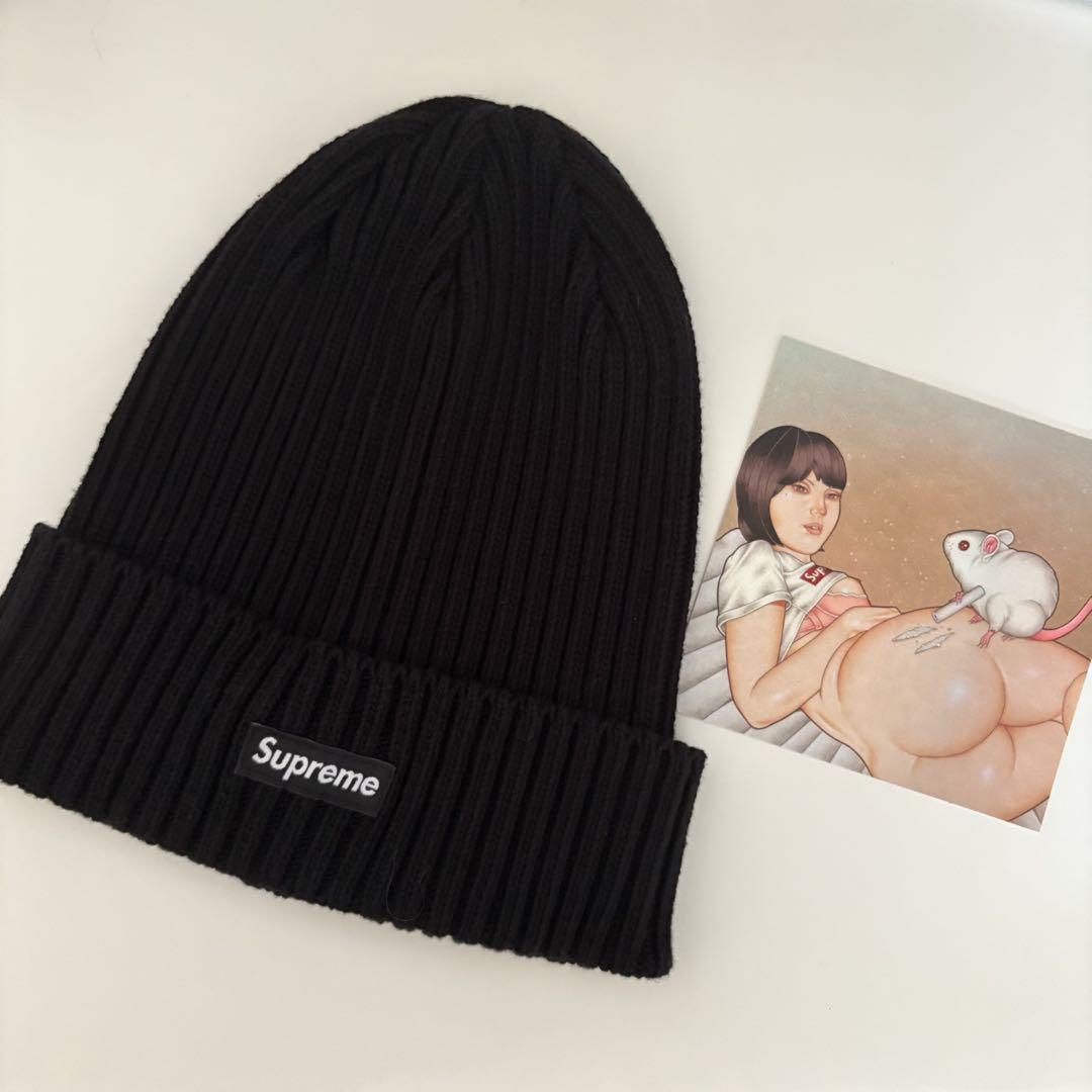 

[Б/У] Вязаная шапка Supreme, черная шапка-бини, весна/лето 2025, носил Чонгук