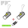 Type-C LED Multifunctional Strong Light Pocket Keychain Flashlight Outdoor Hiking Camping Mini Flashlight Small Torch light
