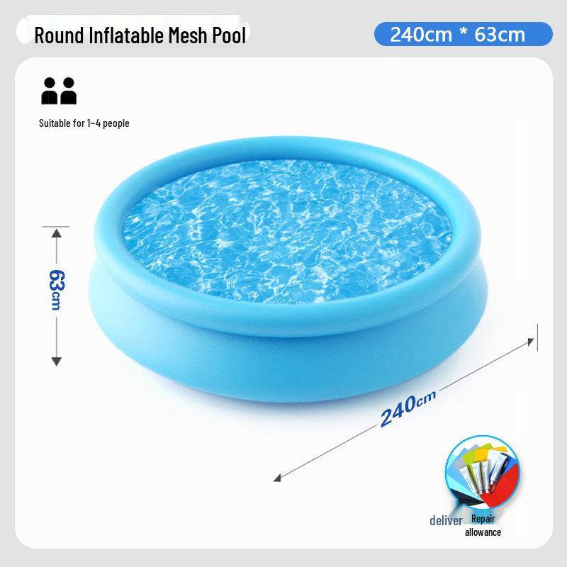 Extra-Large Inflatable Family Pool for Kids and Adults - Thickened, Foldable, Indoor/Outdoor Use