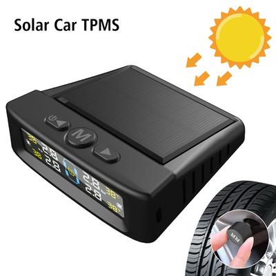 Temperature Warning Fuel Save Tire Pressure Monitoring System Car Tyre Pressure Monitor With 4 External Sensors Solar TPMS