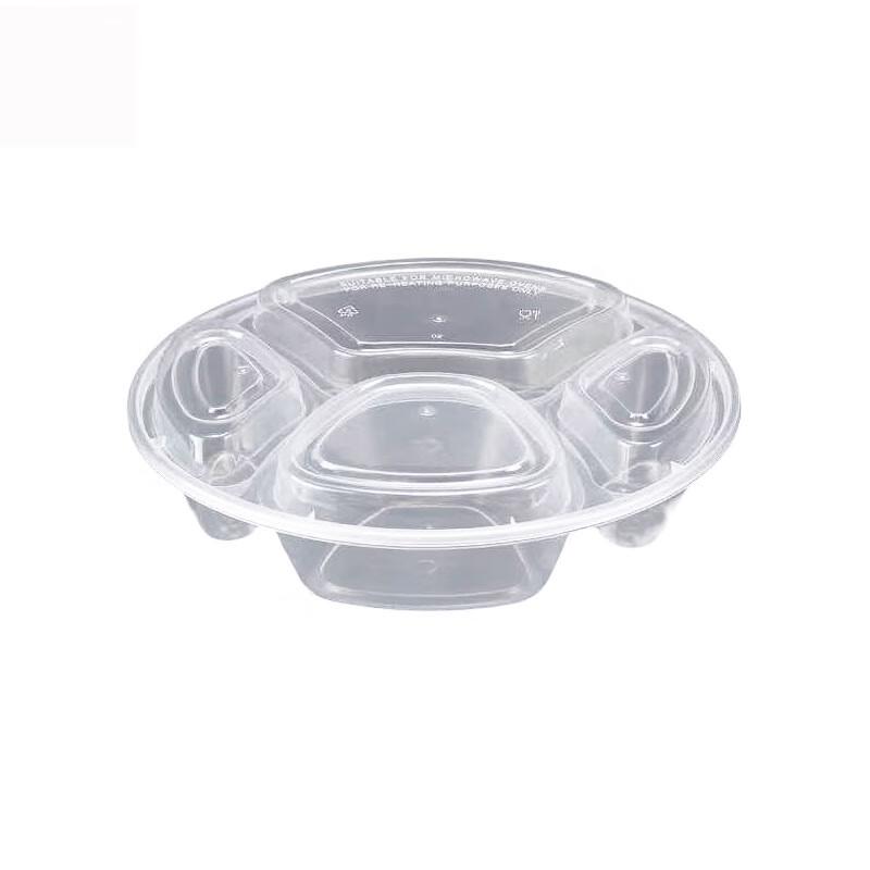 

American-Style 4-Compartment Round Meal Prep Container