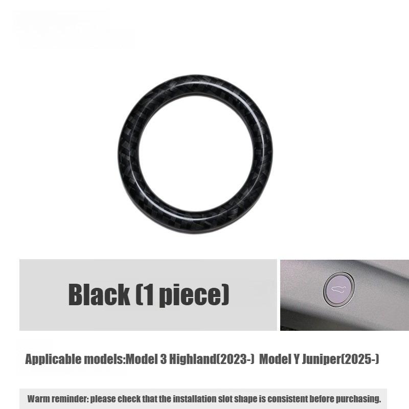 Car Trunk Switch Button Cover Ring Interior Modification Accessories Decorative Sticker For Model Y MODEL 3 2019-2025