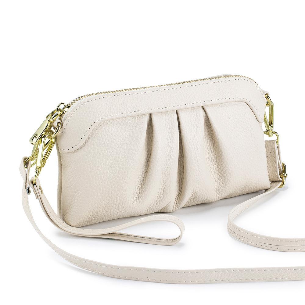 

Woman Bag Soft Leather Shoulder Messenger Bag Lady Bags Cow Leather Versatile Women S Pleated Handbag Woman Crossbody Bag Quality