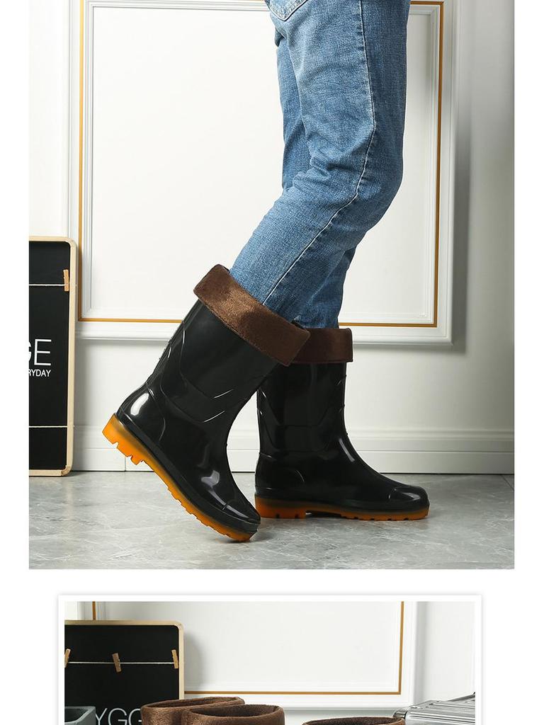 Fashionable Mid-Tube Waterproof Water Shoes - Thick-Soled, Non-Slip, Wear-Resistant, Suitable for All Seasons