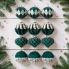 Christmas Tree Balls 12 Pieces Red Green Glittering Colorful Ball Red Green Christmas Tree Decor For Home Wall Living Room House