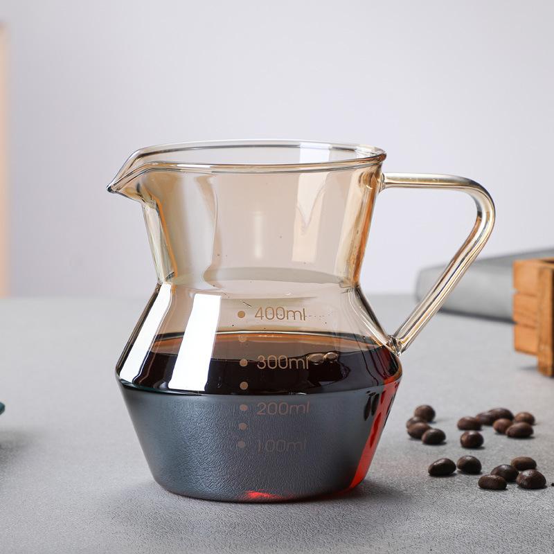 New High Borosilicate Coffee Pot Glass Set Hand Punch Pot 304 Stainless Steel Filter