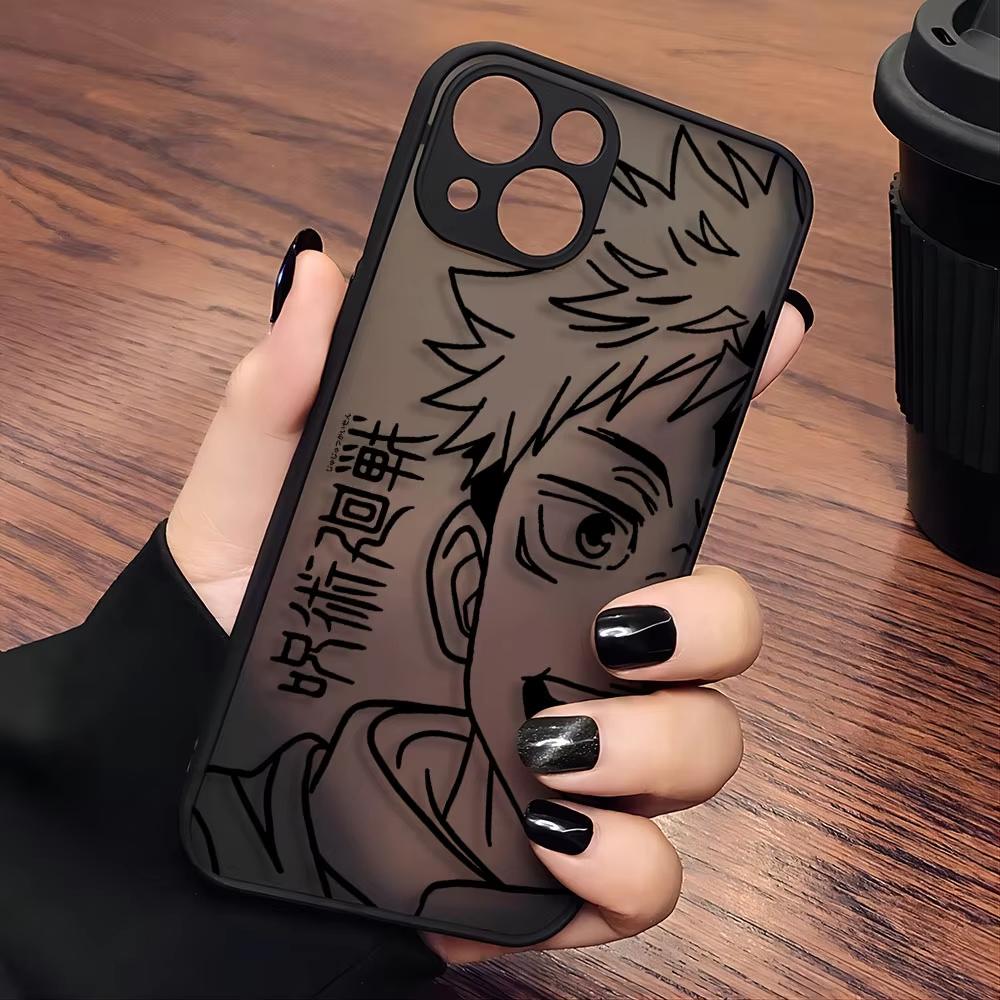 Anime Jujutsu Kaisen Phone Case For iPhone 11 12 13 14 15 16 Pro Max XR X XS Mini 8 7 Plus SE Shockproof Matte Fundas