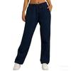 Autumn Winter Women's Solid Color Sweatpants Daily Casual Pants Women's Wide Leg Pants Comfortable Loose Drawstring Women's