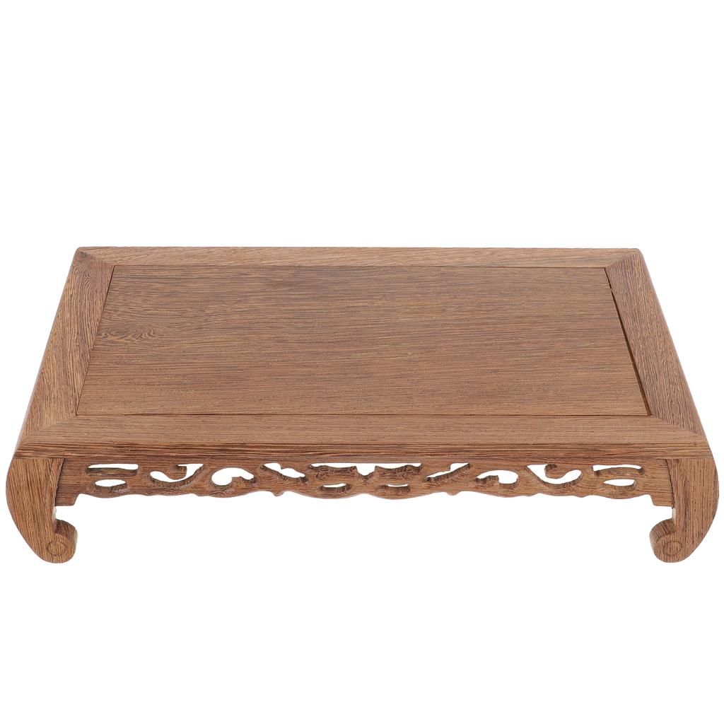 Wood Base Vintage Style Thick Solid Wood Handicraft Base for Vase Statue Display Flowerpot Incense Burner Crafts Display Stand