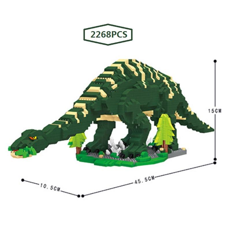 Mini Blocks Dinosaur Collection Building Bricks Tyrannosaurus Jurassic Park Velociraptor Kids Toy For Children Gift Boy Present