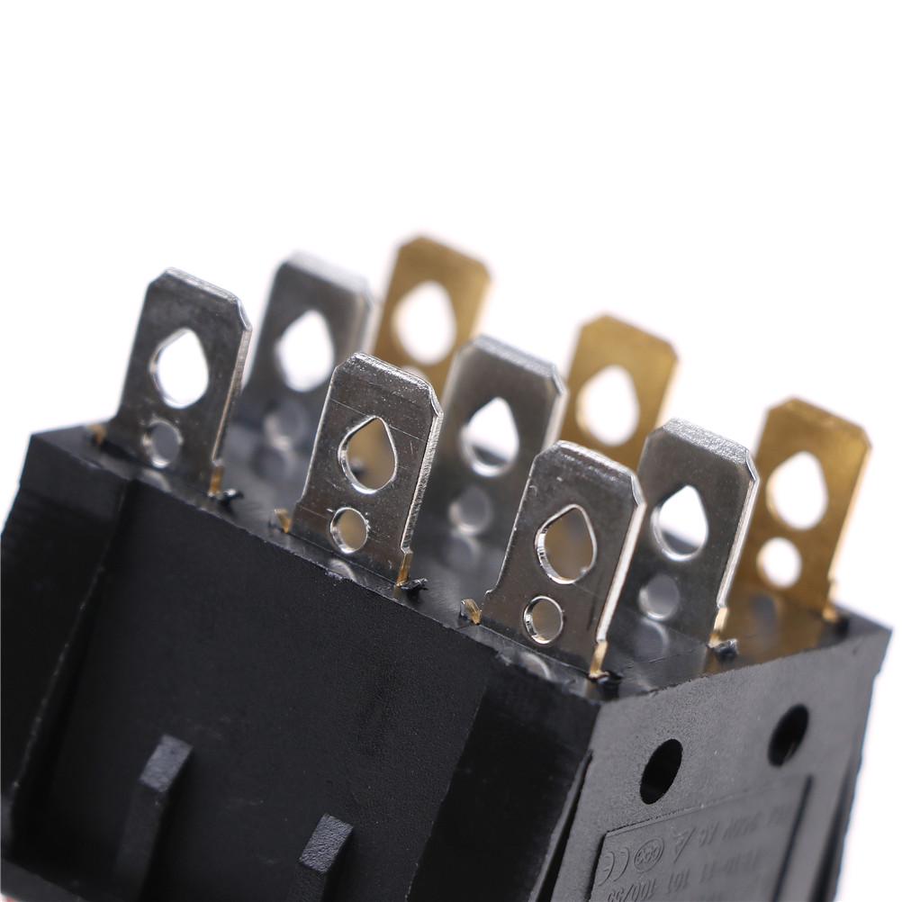 Kcd3 34*40 Big Rocker Switches with Red Light Three-Way Switch 9 Pin 2 Position