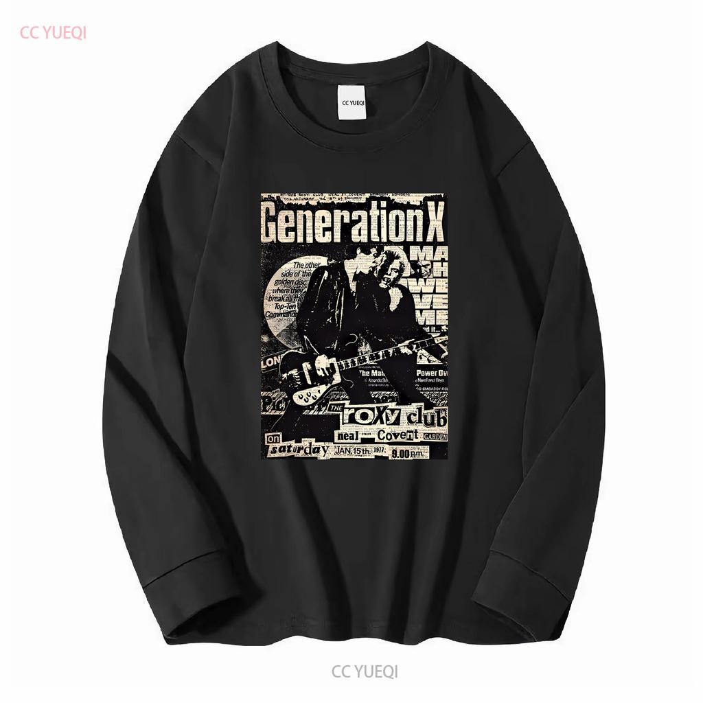 The generation x t shirt punk rock 70s TE5413 vintage Washed Slightly streetwear Versatile Unisex Comfortable Soft Stretched