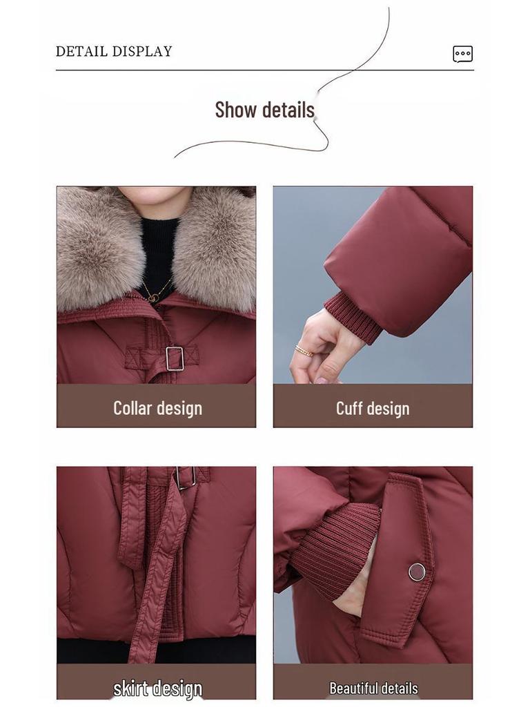 Women's Short Down Cotton Jacket 2025: Stylish Winter Outerwear for Middle-Aged and Elderly Mothers
