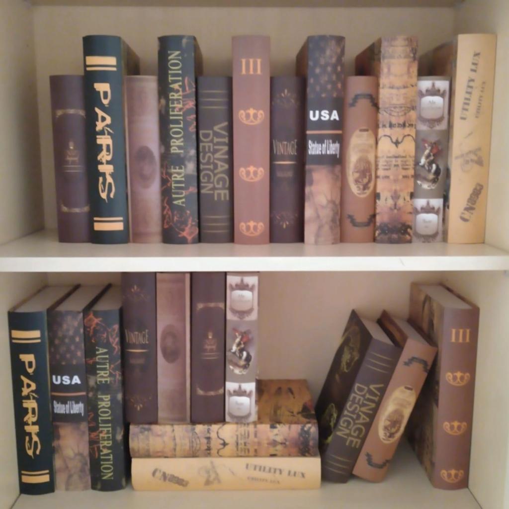 COZENTA Interior Fake Retro Antique Imitation Dummy Books of Large Books, Books, Style, Books, (Set 6, Size)