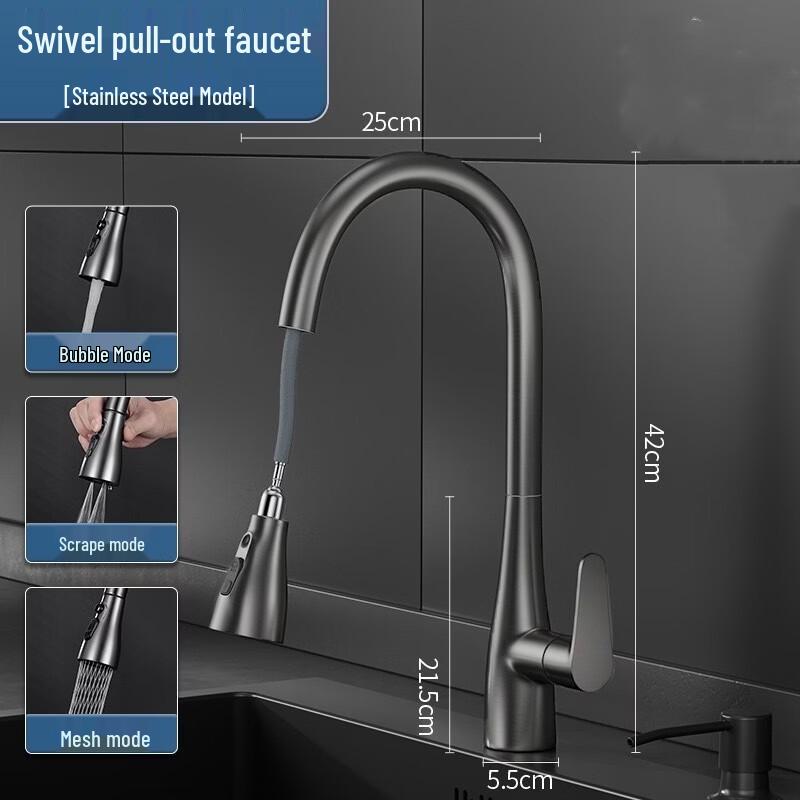Xibaomu Kitchen Pull-Out Sink Faucet