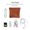 Soft Makeup & Travel Pouch: Mini PU Bag for Lipstick, Coins & Cables