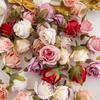 Artificial Flower Silk Rose Head Valentine's Wedding bridal bouquet Decora home Room Outdoor Garden Party DIY Hairpin Gift Box