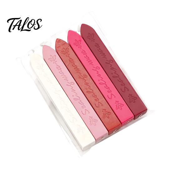 Cera de Sellado Retro para Cartas 5 Piezas de Varillas, con Mechas, Varillas de Color Clásico Tiras para Manualidades, Sobre y Decoración Artesanal Vintage Herramientas Profesionales de Sello
