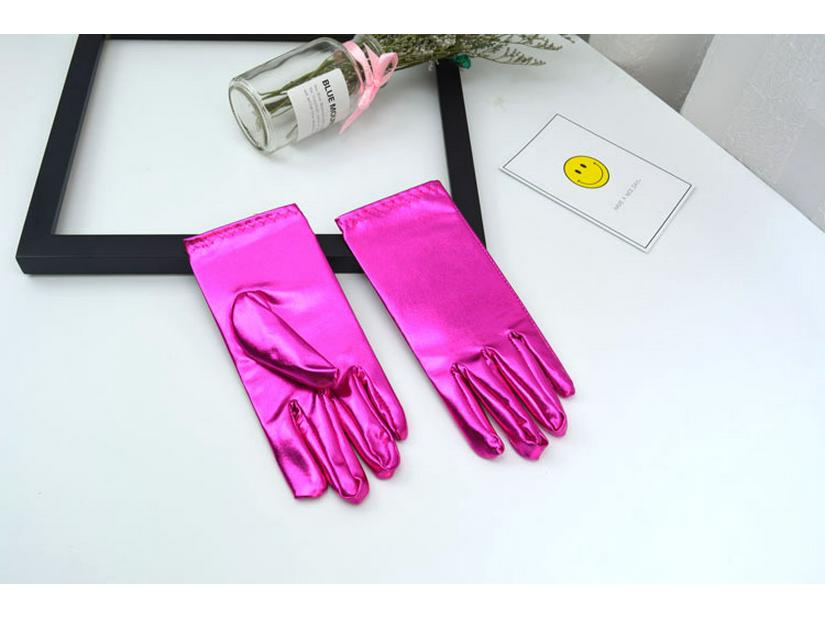 Adult Women's Summer Performance Gloves - Gold Fluorescent Thin Spandex Gloves for Dance, Stage, or Parties.