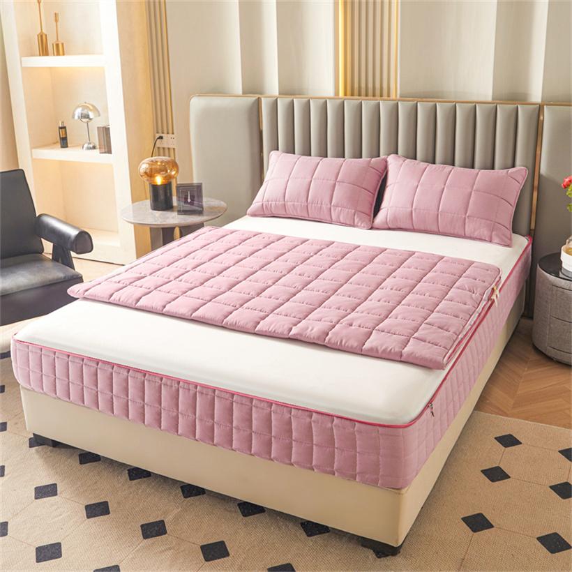 Six Sides All Inclusive Mattress Topper Thick Mattress Pad Cover Dust-Proof Breathable Noiseless Mattress Protector Bed Sheet