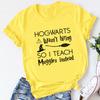 Halloween Womens Short Sleeved Tshirt Suitable for Womens Casual Fashion Witch Hat Printed Fun Tshirt