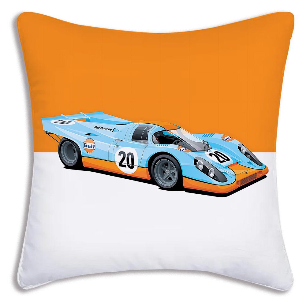 Racing For Gulfs Pillow Covers Cartoon Sofa Decorative Home Double-sided Printing Short Plush Cute Cushion Cover