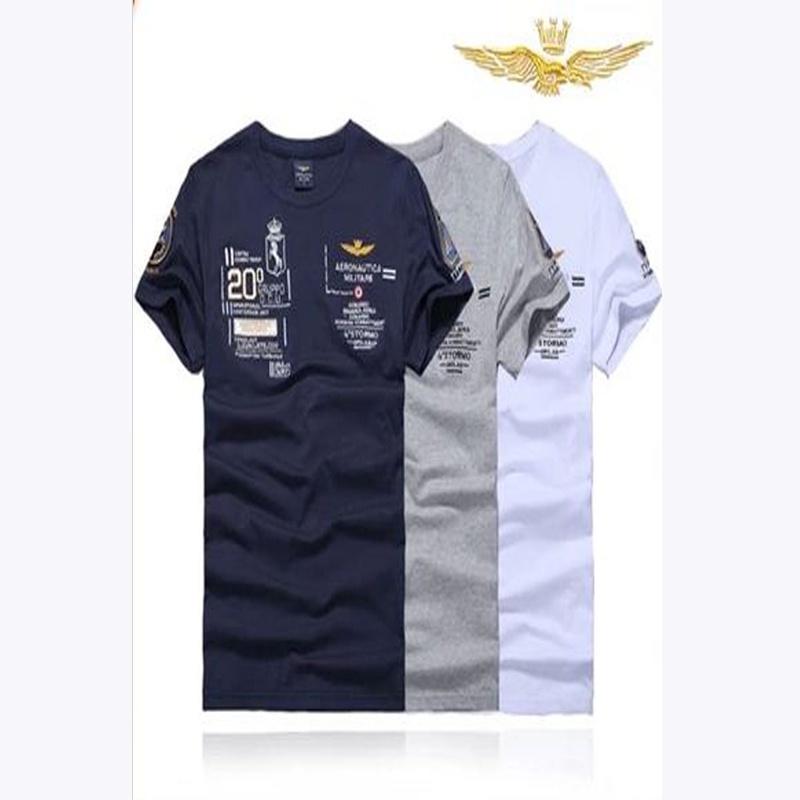 Man Tees Air Force One Mens Embroidered Short Sleeve Tshirt Casual Cotton Tee For Men