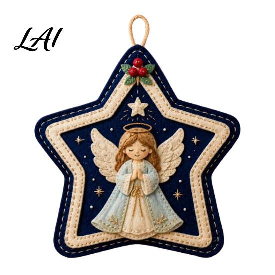 Festive Wall Fireplace Decoration Felt Christmas Pendant Decorative Hanging Ornament for Holiday Indoor Outdoor Xmas Tree Decor Home Decor,
