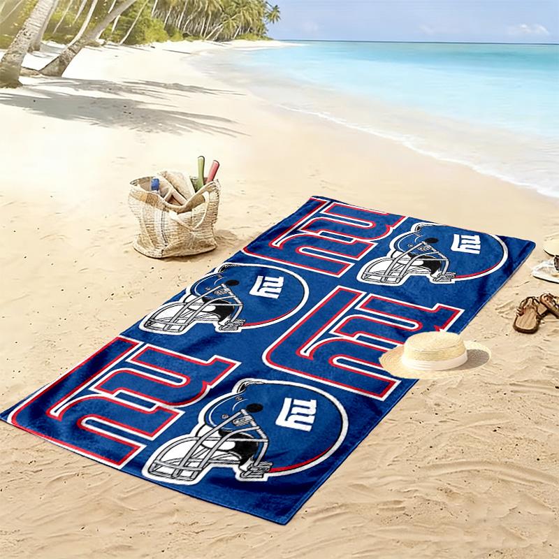 New York Giants Print Beach Towel, Large Soft Quick Dry Towel for Beach Camping Swimming