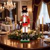 Nutcracker Figurine Freestanding Wooden Vivid for Mantel