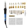Adjustable Electric Soldering Iron & Pyrography Pen Set, 28-Piece Carving Tools with Adapter & Soldering Tips, 220V/110V