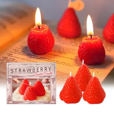 Vela com aroma de morango, presente de aniversário de Ano Novo no Instagram, presente para levar na mão