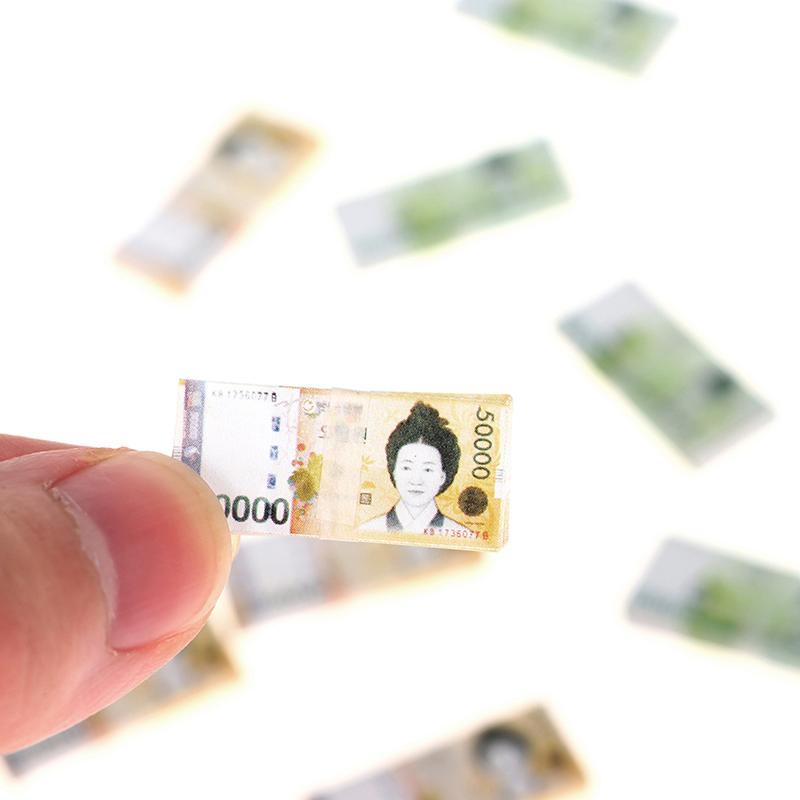 5Pcs 1:12 Dollhouse Miniature Won Simulation Banknote Diy Decor Accessories